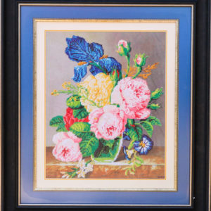 CSI 2008 Cross stitched flowers in a vase (3D)