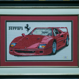 CSI 1201 Cross stitched Ferrari