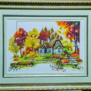 CSI 702 Cross stitched cottage