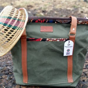 Tsamaya Canvas Leather Weekend Bag