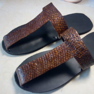 FISH SKIN LEATHER SANDALS