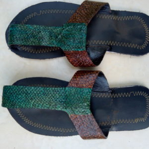 FISH SKIN LEATHER SANDALS