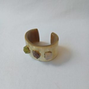 Gemstone horn Bangle