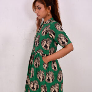 Radhe Krishna Cotton Handprint Dress