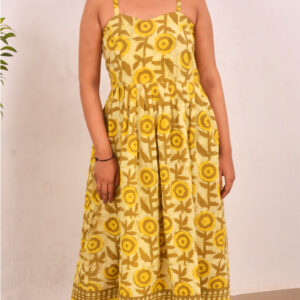 I am the sunshine cotton slip dress with batik