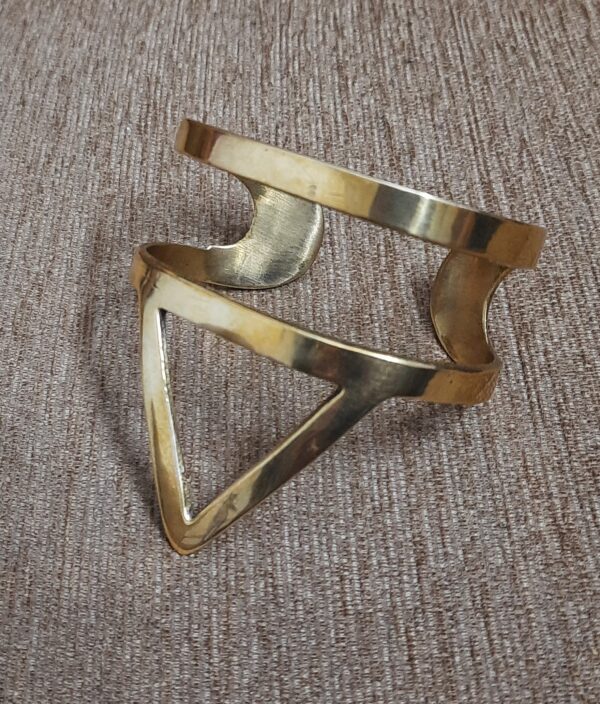 Contemporary Golden Brass Cuffs