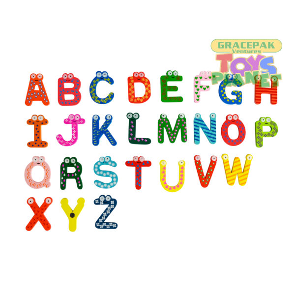 Magnetic Wooden Alphabet Fridge Stickers