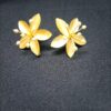 Elegant Golden Floral Studs