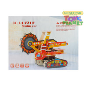 Wooden 3D Puzzle Bulldozer