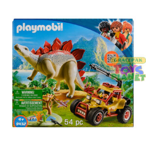 Playmobil 9432 Explorer Vehicle with Stegosaurus Building Set