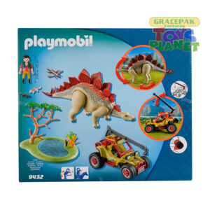 Playmobil 9432 Explorer Vehicle with Stegosaurus Building Set